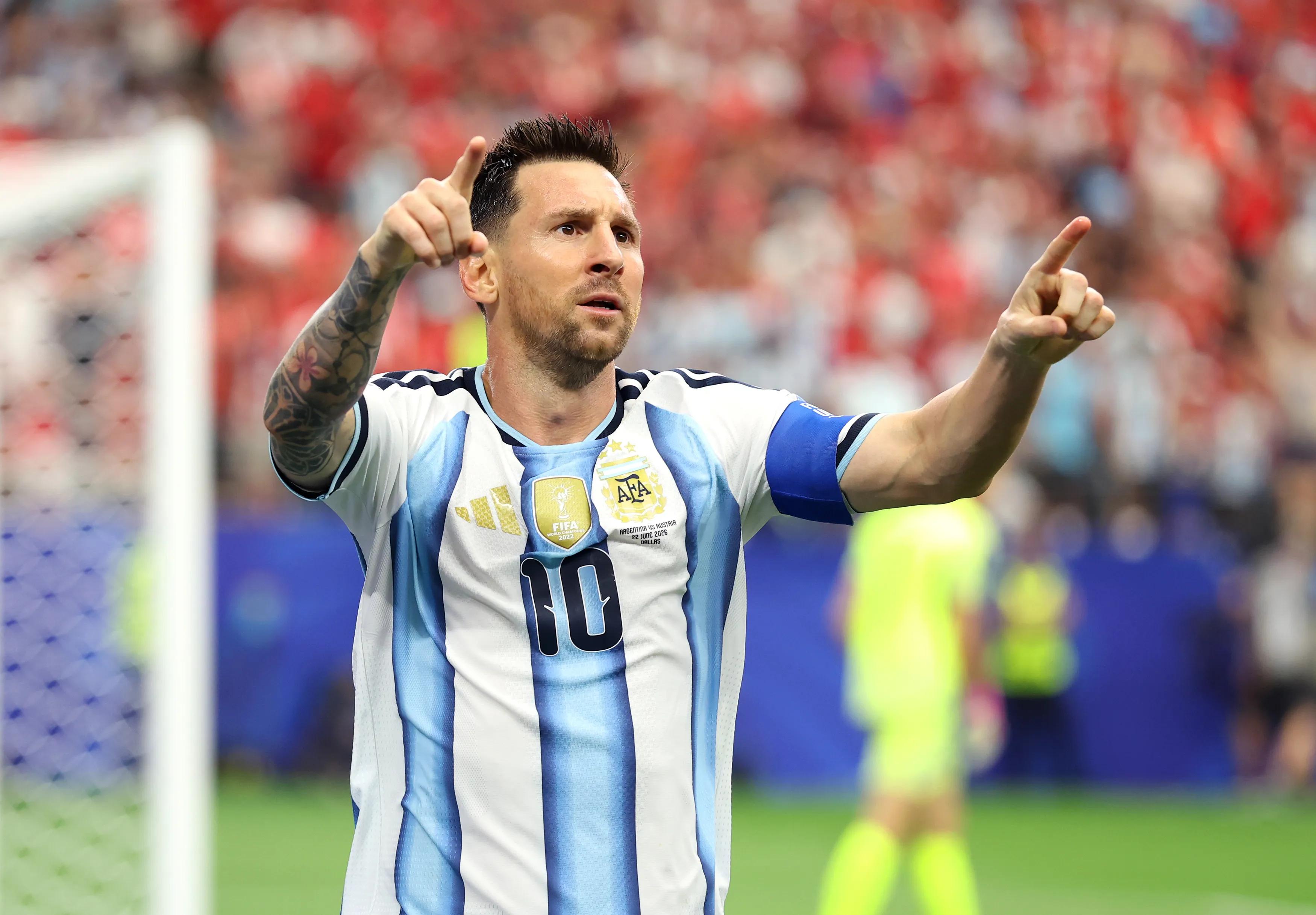 Argentina's Messi becomes joint-most appeared player